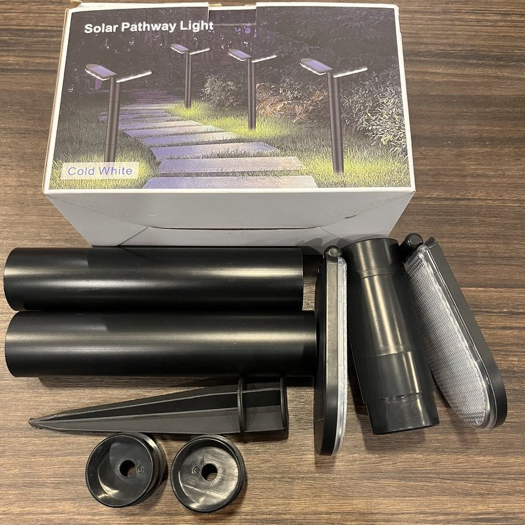 Solar Sidewalk Post Lights, Solar Post Pathway light with cool White and Warm White LED for Lawn, Yard, Garden